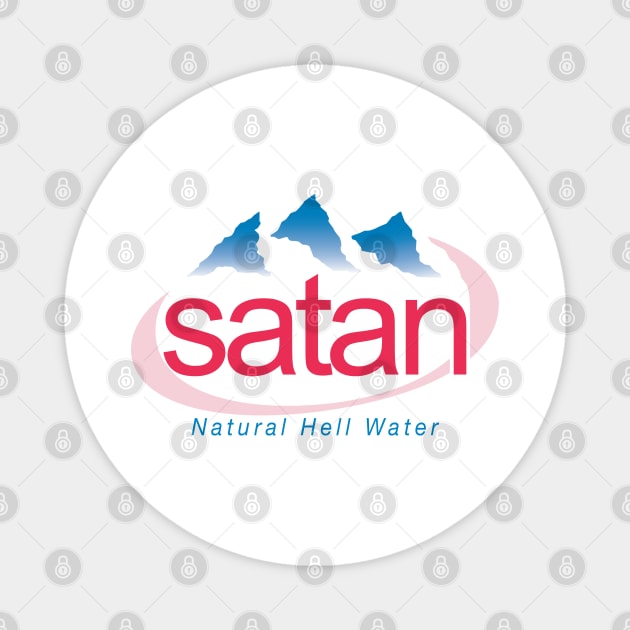 satan (Natural Hell Water) – evian parody Magnet by fandemonium